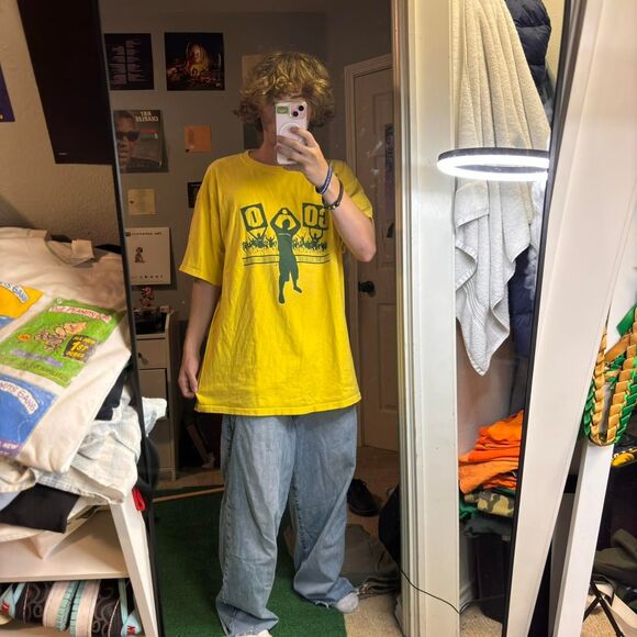 Gildan Men's Yellow T-shirt - Picture 2 of 5